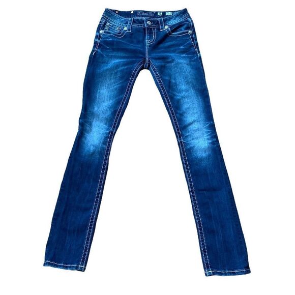 Miss Me Straight Leg Jeans Size 26 Aztec Bling Hot Cowgirl - Picture 2 of 7
